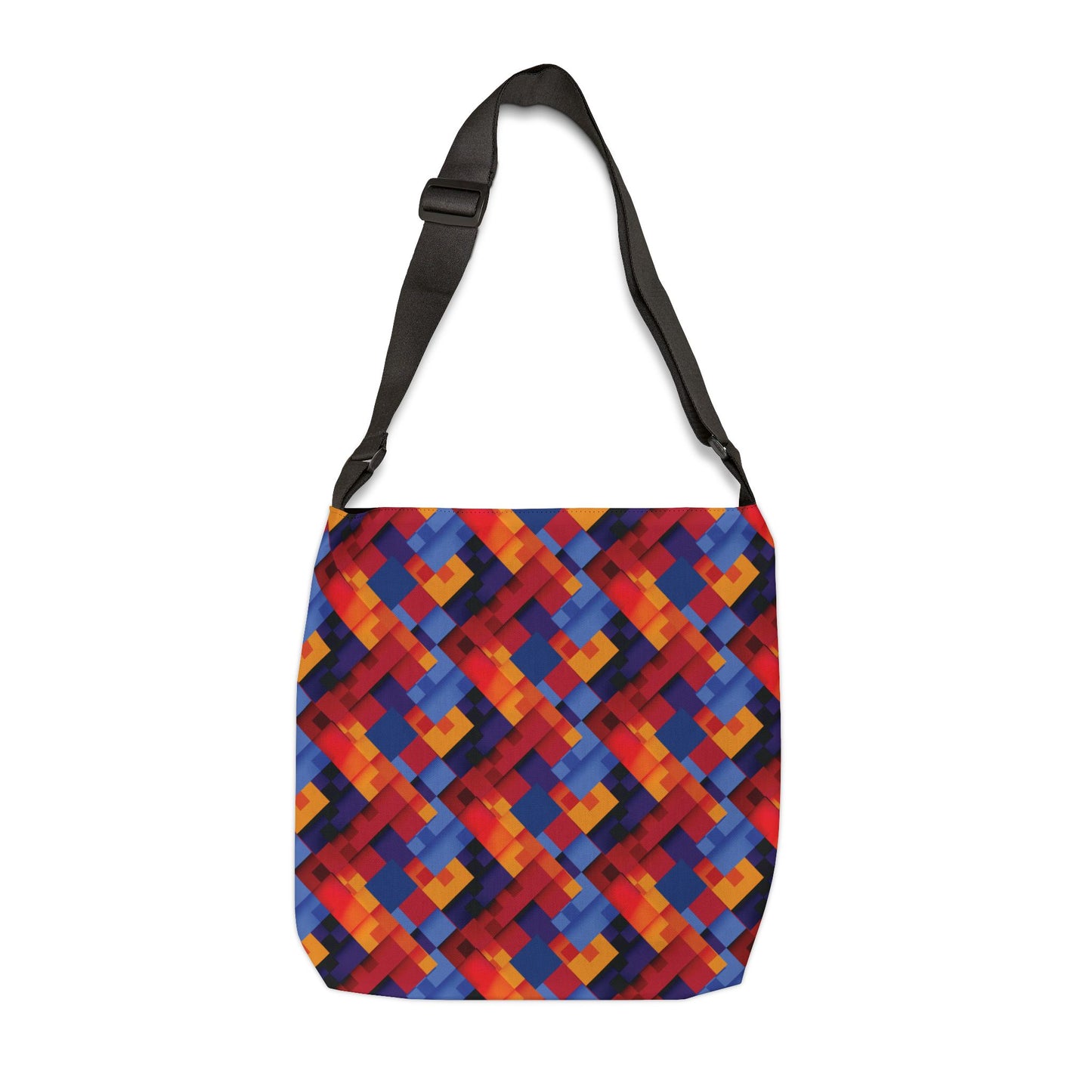 Retro Patchwork Adjustable Tote Bag - Stylish & Functional Carryall