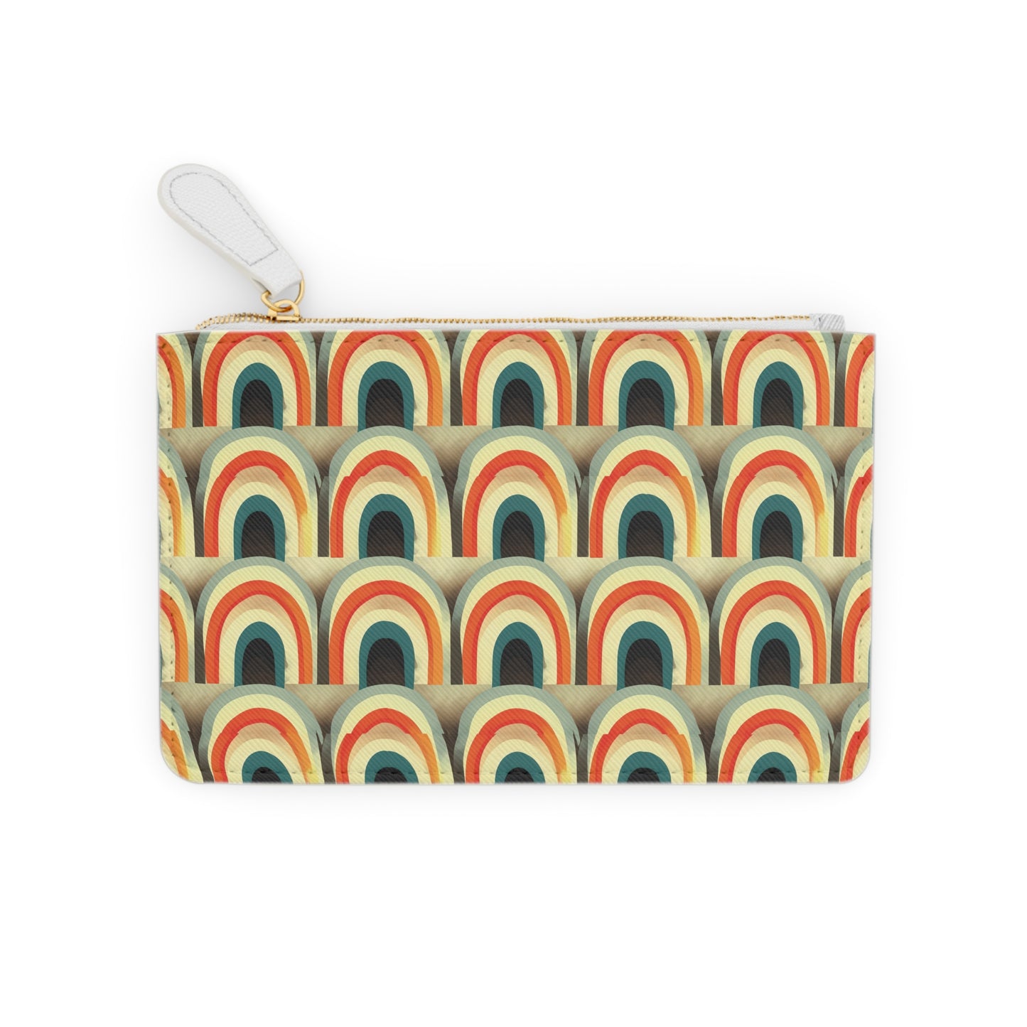 Retro Rainbow Mini Clutch Bag - Stylish Organizer for Everyday Use