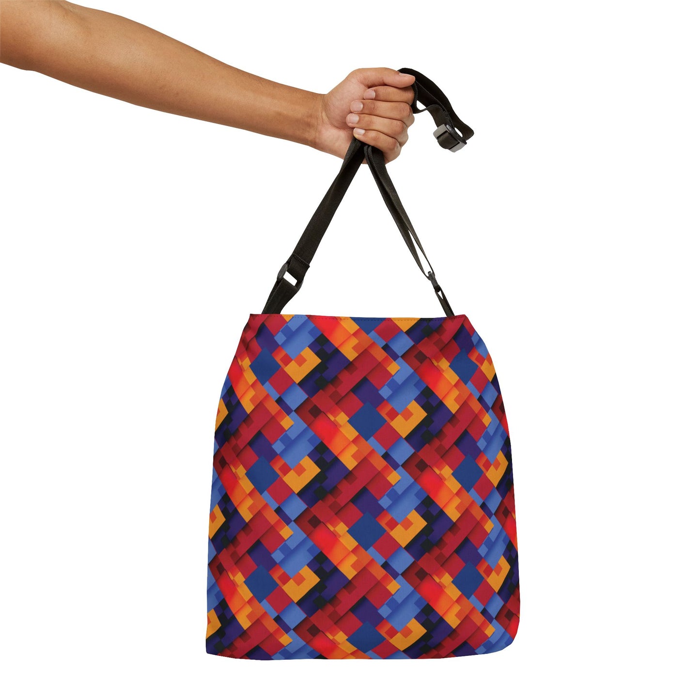 Retro Patchwork Adjustable Tote Bag - Stylish & Functional Carryall