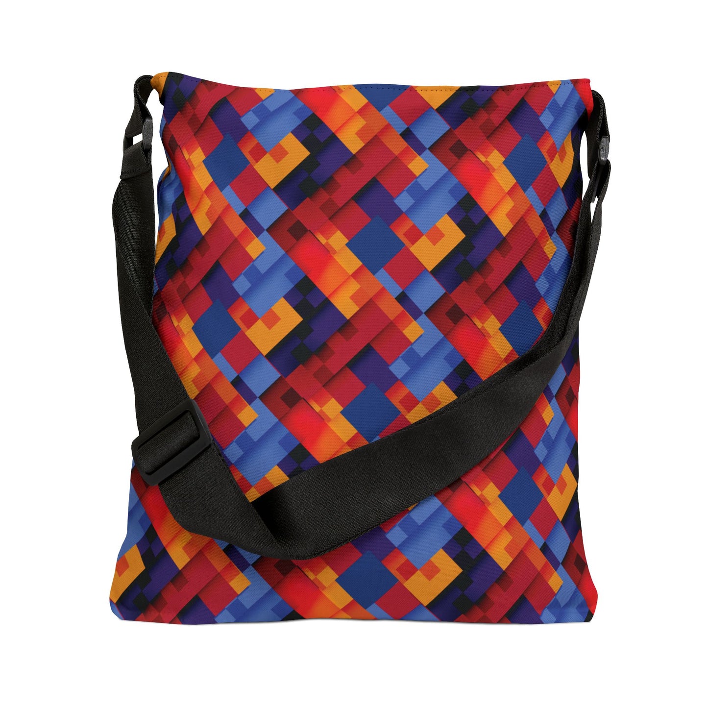 Retro Patchwork Adjustable Tote Bag - Stylish & Functional Carryall