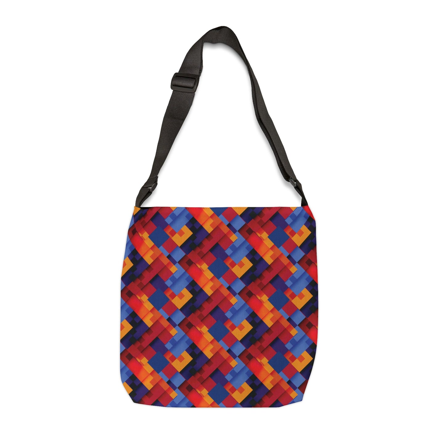 Retro Patchwork Adjustable Tote Bag - Stylish & Functional Carryall