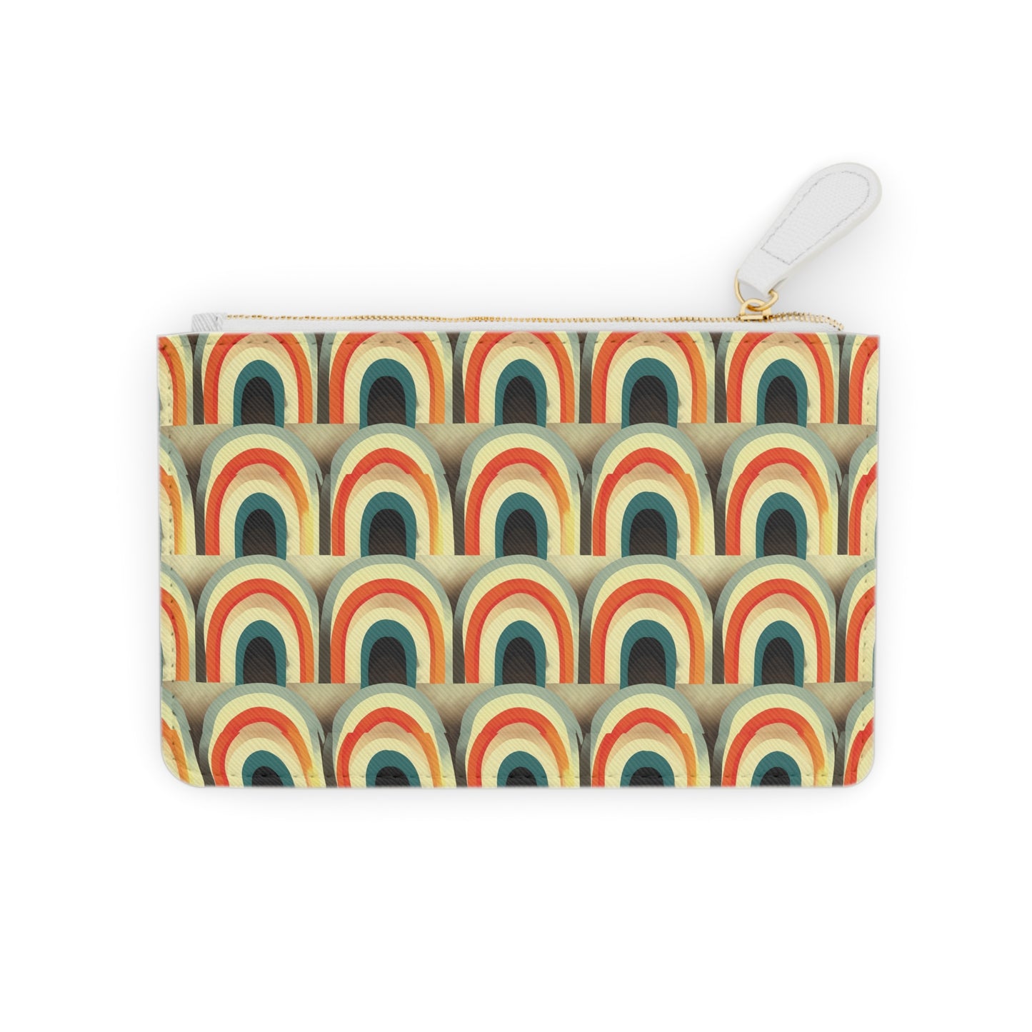 Retro Rainbow Mini Clutch Bag - Stylish Organizer for Everyday Use