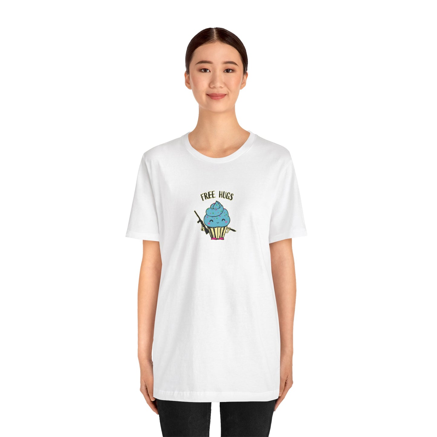 Cute Free Hugs Tee for Everyday Comfort
