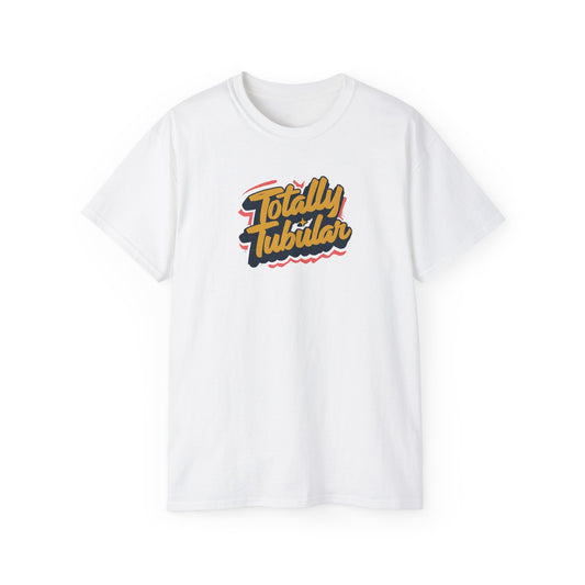 80's Throwback Unisex Tee, Totally Tubular Retro Style Shirt - Funky Color Combos, Playful Text, Vintage Vibe