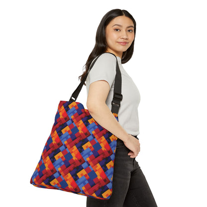 Retro Patchwork Adjustable Tote Bag - Stylish & Functional Carryall