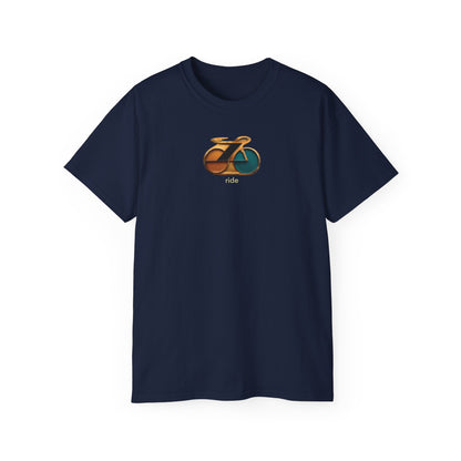 Retro Bike Enamel Pin Tee, Bicycle Enthusiast Shirt, Ride Cycling T-Shirt, Unisex Cotton Top, Retro Vibes Shirt