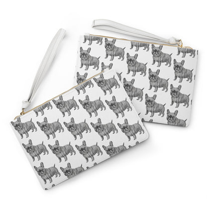 French Bulldog Clutch Bag - Cute Dog Print Pouch for Pet Lovers