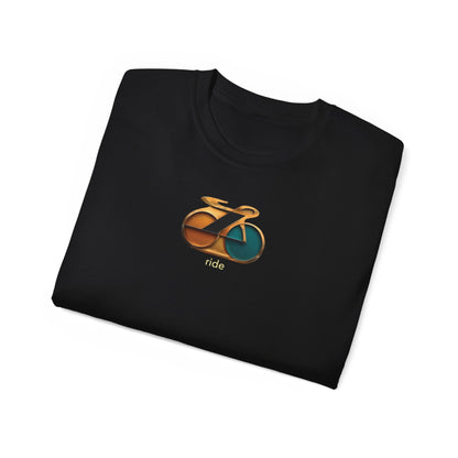 Retro Bike Enamel Pin Tee, Bicycle Enthusiast Shirt, Ride Cycling T-Shirt, Unisex Cotton Top, Retro Vibes Shirt