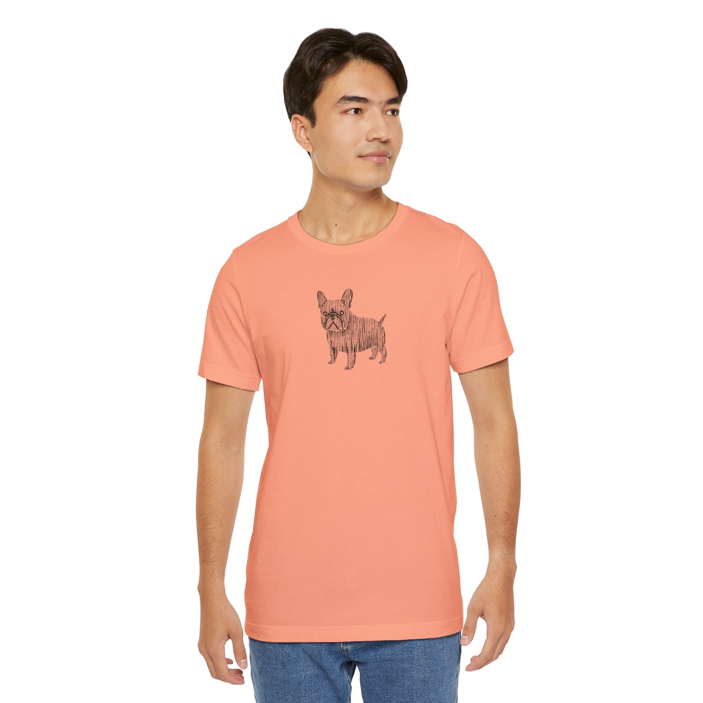 Cute French Bulldog Graphic Tee - Unisex Jersey Short Sleeve Shirt
