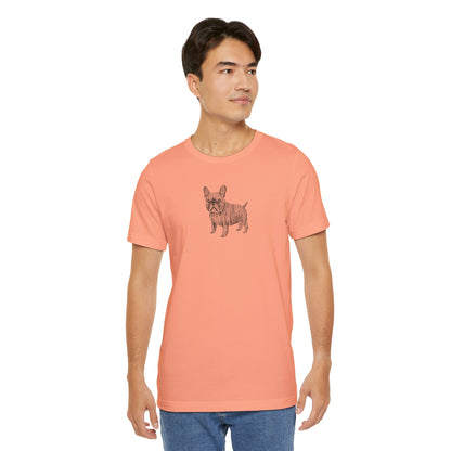 Cute French Bulldog Graphic Tee - Unisex Jersey Short Sleeve Shirt