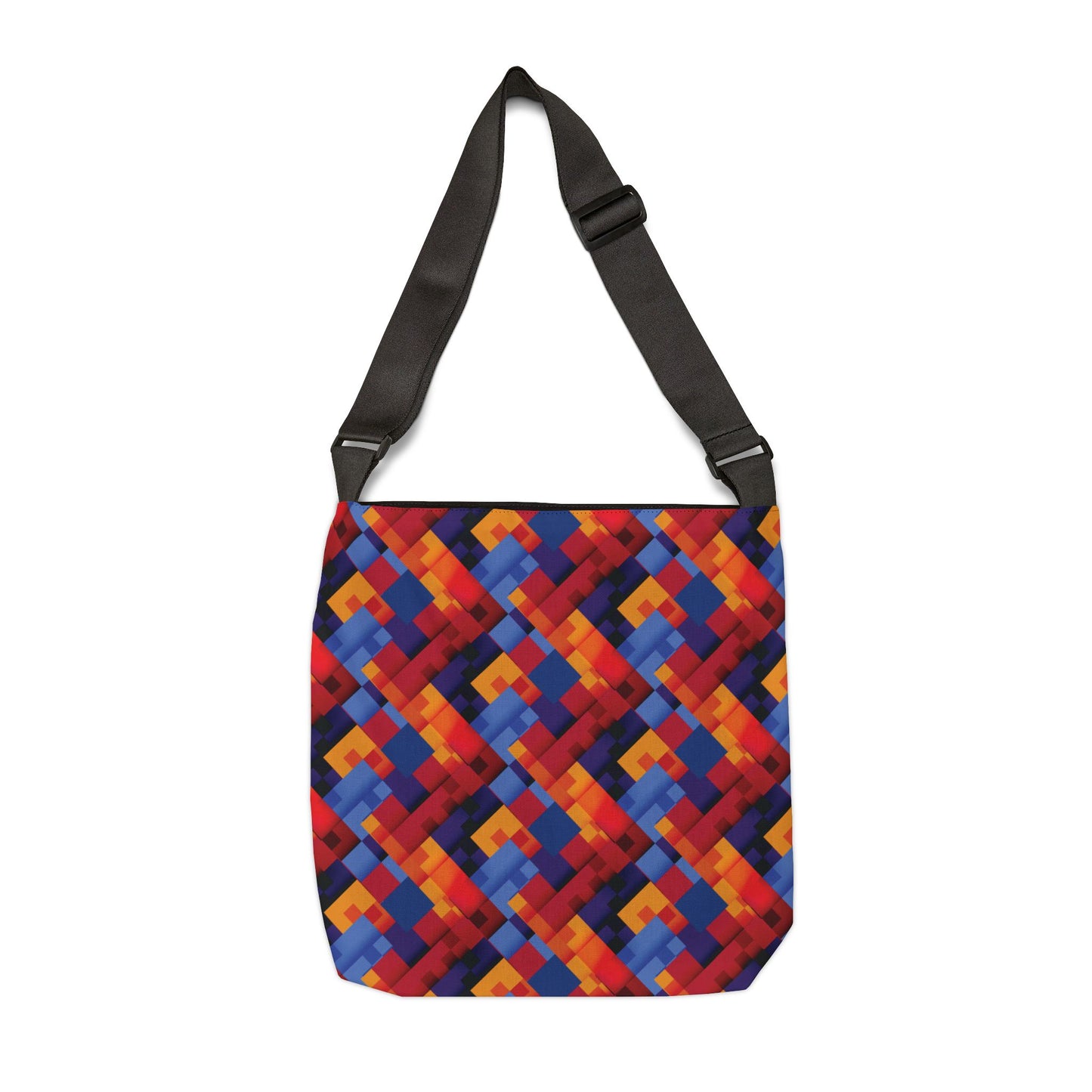 Retro Patchwork Adjustable Tote Bag - Stylish & Functional Carryall