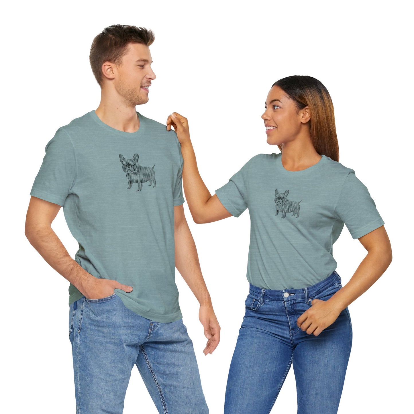 Cute French Bulldog Graphic Tee - Unisex Jersey Short Sleeve Shirt