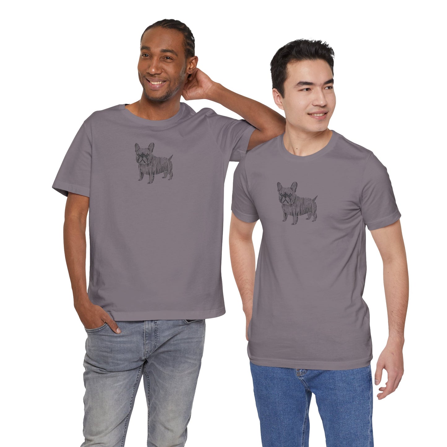 Cute French Bulldog Graphic Tee - Unisex Jersey Short Sleeve Shirt