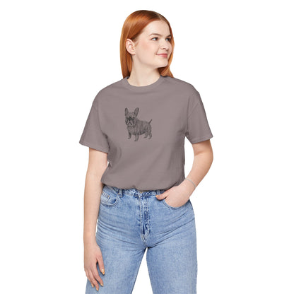 Cute French Bulldog Graphic Tee - Unisex Jersey Short Sleeve Shirt