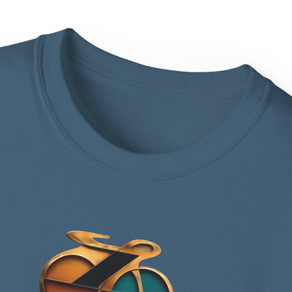 Retro Bike Enamel Pin Tee, Bicycle Enthusiast Shirt, Ride Cycling T-Shirt, Unisex Cotton Top, Retro Vibes Shirt