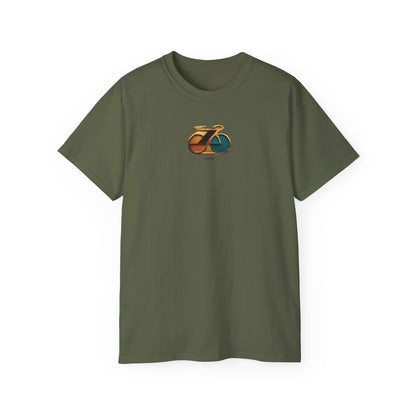 Retro Bike Enamel Pin Tee, Bicycle Enthusiast Shirt, Ride Cycling T-Shirt, Unisex Cotton Top, Retro Vibes Shirt
