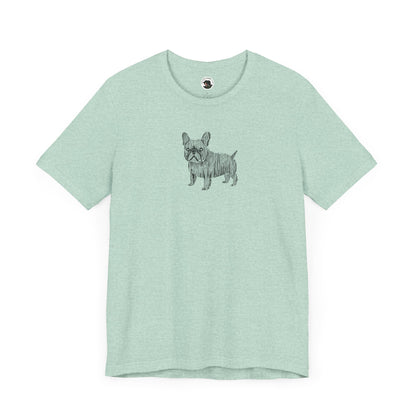 Cute French Bulldog Graphic Tee - Unisex Jersey Short Sleeve Shirt