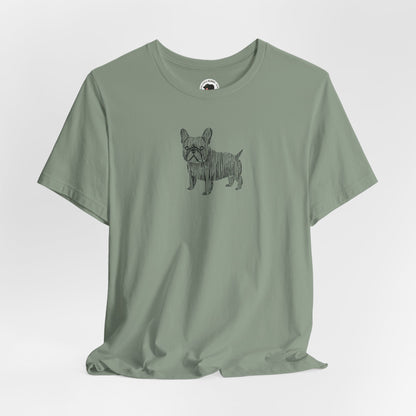 Cute French Bulldog Graphic Tee - Unisex Jersey Short Sleeve Shirt
