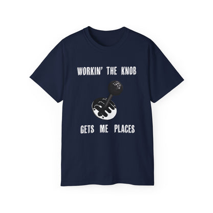 Stick Shift Tee, Car Lover Shirt, Funny Automotive Top, Distressed Gear Pattern, Manual Transmission Apparel