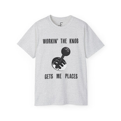 Stick Shift Tee, Car Lover Shirt, Funny Automotive Top, Distressed Gear Pattern, Manual Transmission Apparel