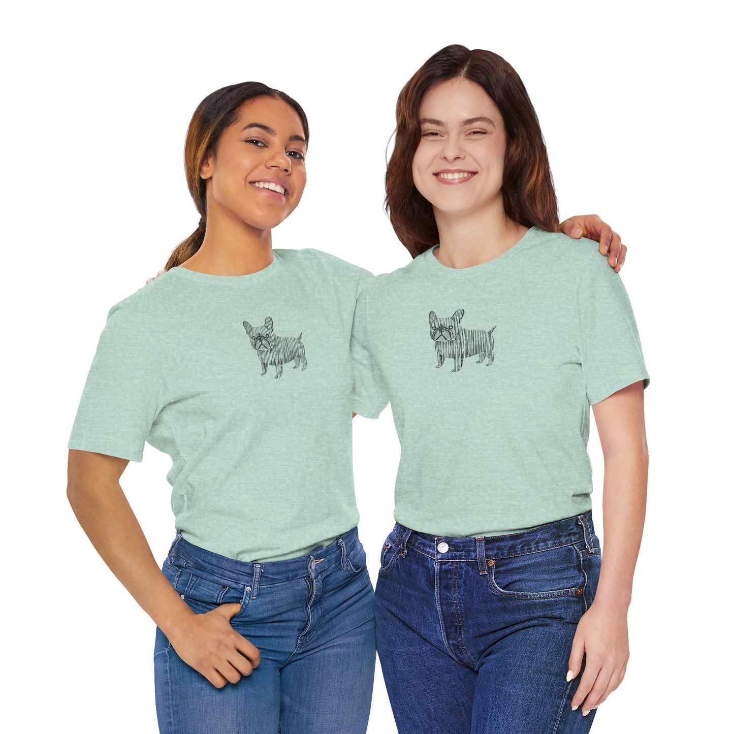 Cute French Bulldog Graphic Tee - Unisex Jersey Short Sleeve Shirt