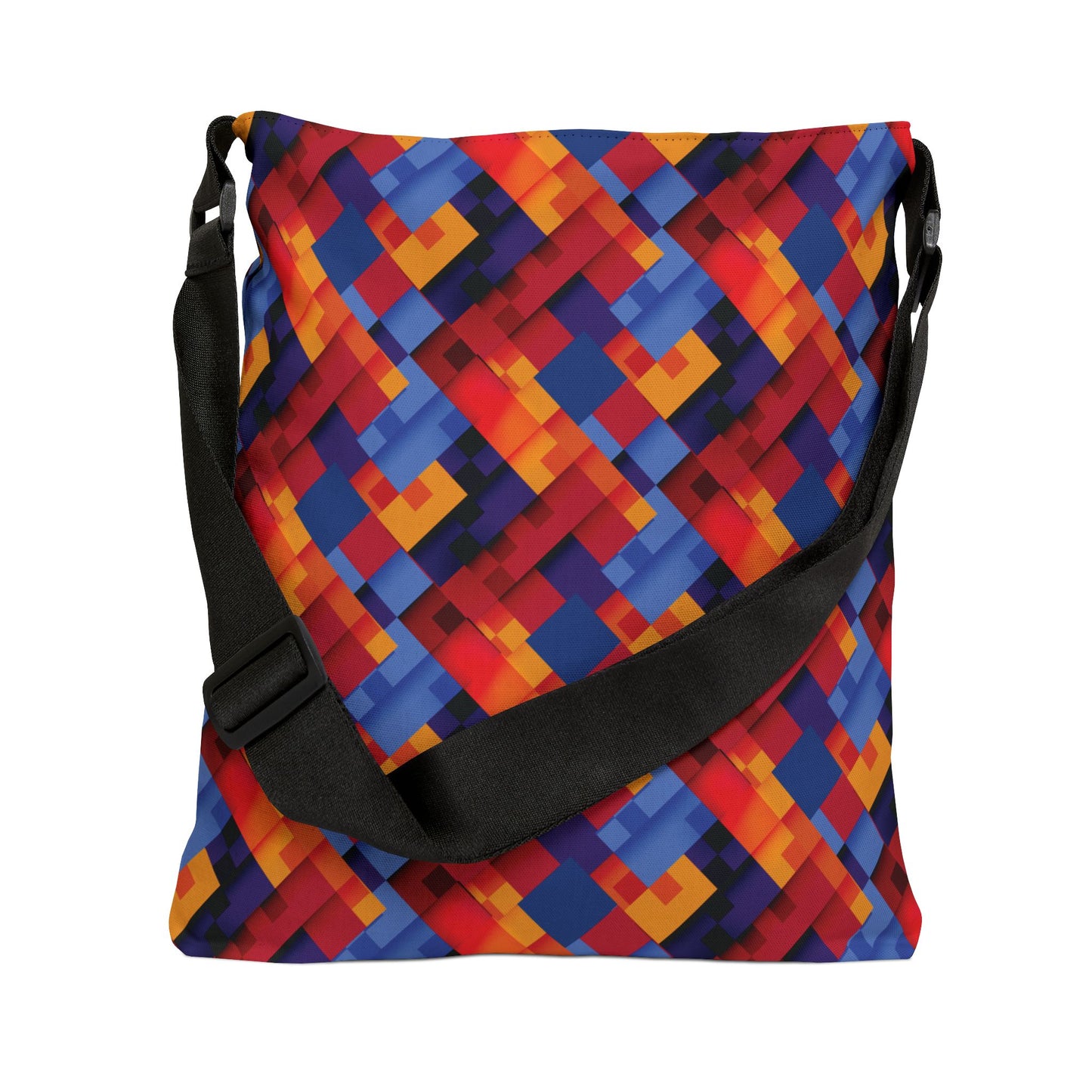 Retro Patchwork Adjustable Tote Bag - Stylish & Functional Carryall