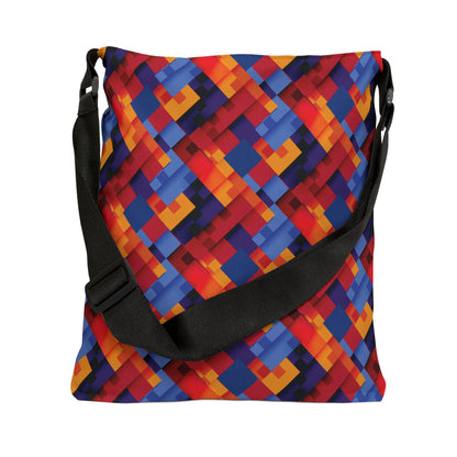 Retro Patchwork Adjustable Tote Bag - Stylish & Functional Carryall