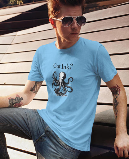 Octopus Ink Unisex Tee, Got Ink Shirt, Unique Octopus Design, Trendy Graphic Tee, Ink Lover Gift, Ocean Animal T-Shirt