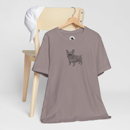Cute French Bulldog Graphic Tee - Unisex Jersey Short Sleeve Shirt