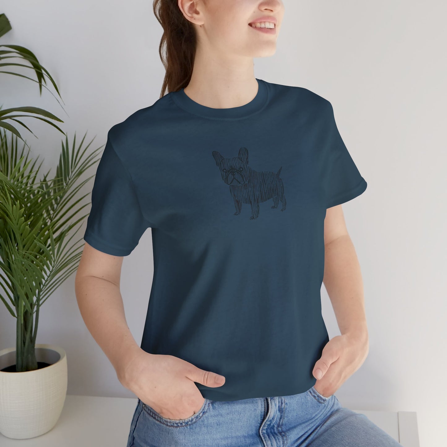 Cute French Bulldog Graphic Tee - Unisex Jersey Short Sleeve Shirt