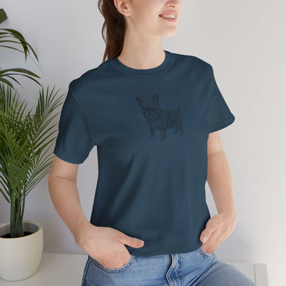 Cute French Bulldog Graphic Tee - Unisex Jersey Short Sleeve Shirt
