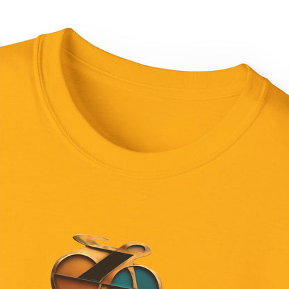 Retro Bike Enamel Pin Tee, Bicycle Enthusiast Shirt, Ride Cycling T-Shirt, Unisex Cotton Top, Retro Vibes Shirt