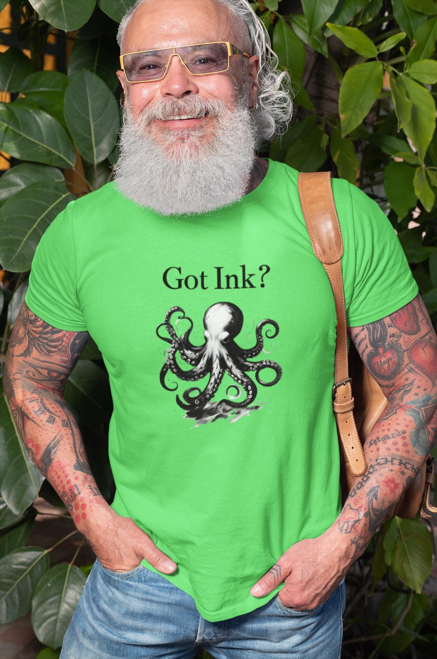 Octopus Ink Unisex Tee, Got Ink Shirt, Unique Octopus Design, Trendy Graphic Tee, Ink Lover Gift, Ocean Animal T-Shirt